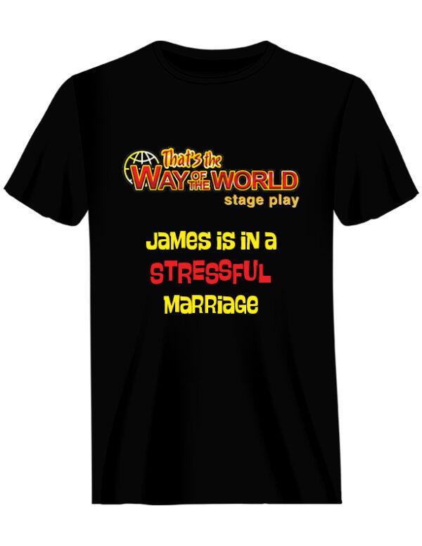 James is in a Stressful Marriage - Black T-Shirt